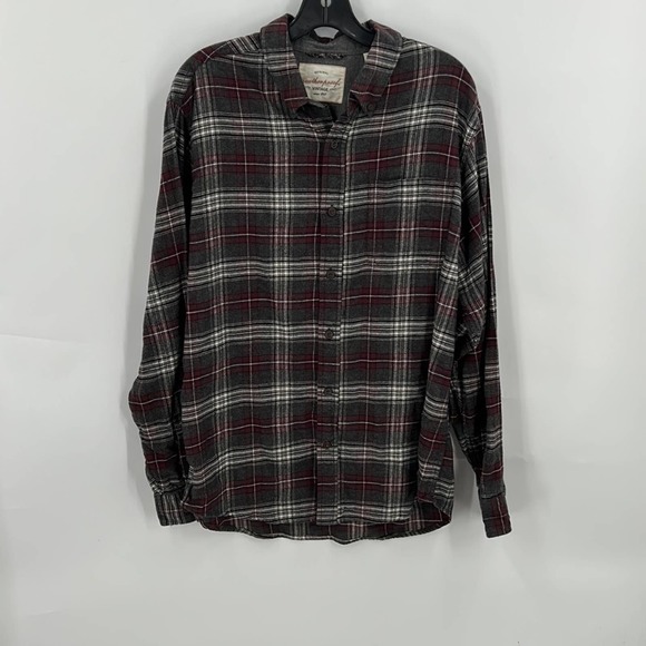 Weatherproof Other - Weatherproof Vintage Men's Gray Plaid Front Pocket Long Sleeve Shirt Size Large